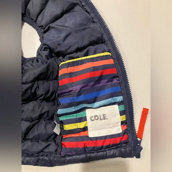 Primary lightweight puffer vest - rainbow, stripes, layering - Kids' Size - Picture 4 of 4